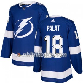 Tampa Bay Lightning Trikot Ondrej Palat 18 Adidas 2017-2018 Blau Authentic - Herren